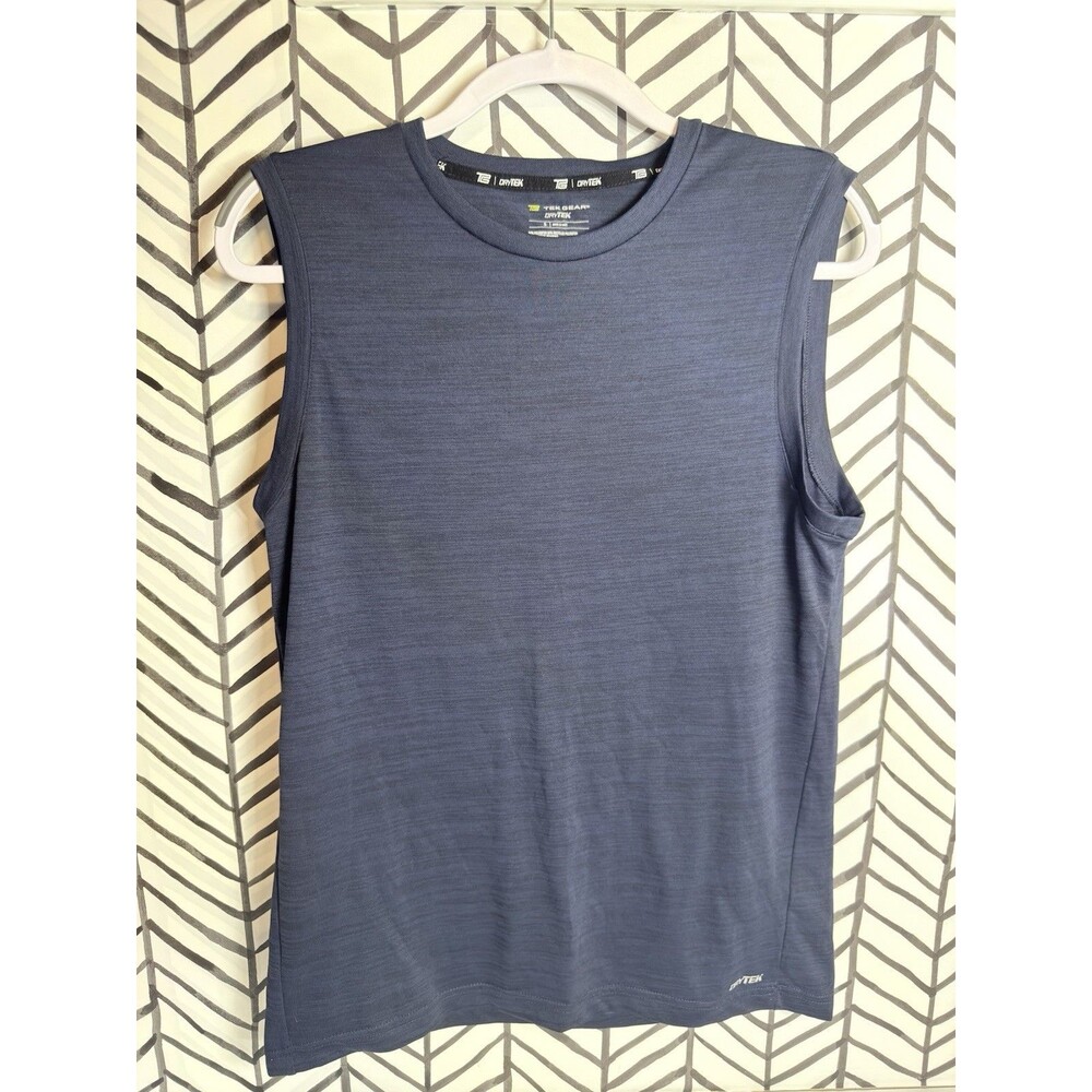 Tek Gear Dry Tek  Blue Black Activewear Quick Dry Tank Top Men’s Small 6003